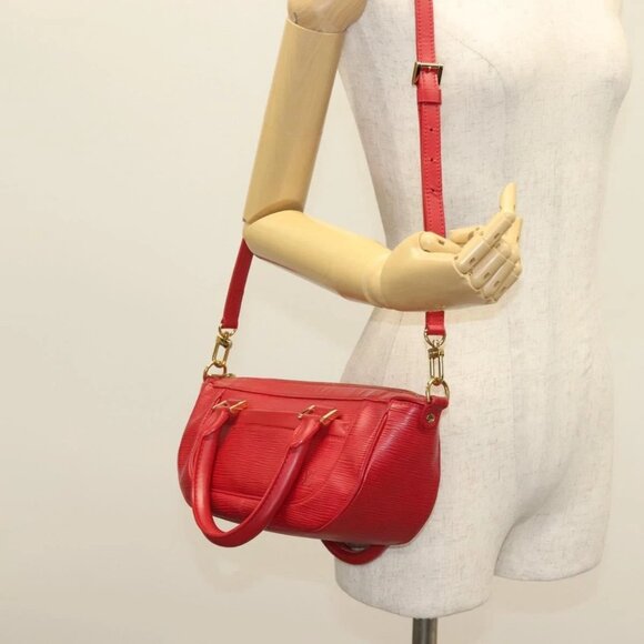 LOUIS VUITTON Epi Danura PM Hand Bag 2way Red - Picture 1 of 15